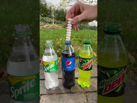 Coca Cola, Fanta, Sprite und Mentos | Experiment #Shorts