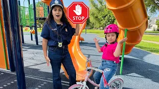 Safety Tips for Kids NO BIKE At The Playground  #play