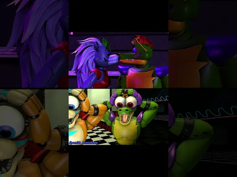 Animatronics react to FNAF ship #shorts #fnafsb #glamrockfreddy #glamrockchica #montygator #roxywolf