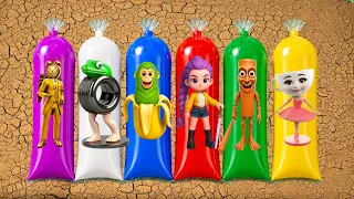Menemukan Color Bags : Rumi Patrol Tung Tung Sahur and Clock Man | Many Characters
