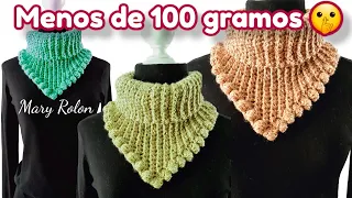 Teji con menos de 90 gramos Elegante Cuello a Crochet