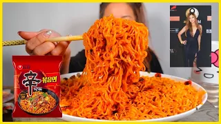 NEW!! STIR FRIED SHIN RAMEN NOODLES l MUKBANG