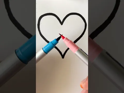 🩷💙#art #drawingvideo #kidsart #youtubeshorts #satisfyingvideo #colormixing #diy #creative #shorts