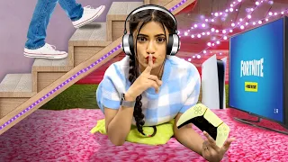 I Build A Hidden SECRET GAMING ROOM In My House 🎮🤫 | *gone wrong* 😭 | SAMREEN ALI