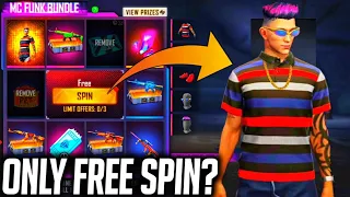 😱ONLY FREE SPIN? TRY MY LUCK NEW MC PUNK BUNDLE/🔥FREE FIRE NEW FADED WHEEL EVENT