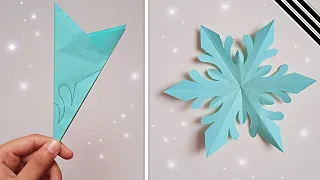 How to Make 6-Pointed Snowflakes with Paper and Scissors, Christmas Decorations 2025,paper snowflake