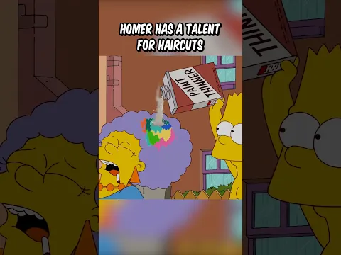 Homer has a talent for haircuts