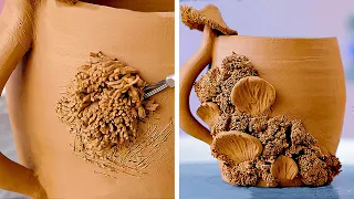 Satisfying Pottery Crafts || Mesmerizing Pottery By Wood Mood