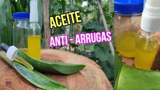 ACEITE ANTI-ARRUGAS DE SABILA O ALOE VERA / Piel PERFECTA sin MANCHAS ni ARRUGAS, NATURAL,