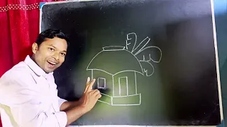 Simple scenery drawing for kids.
