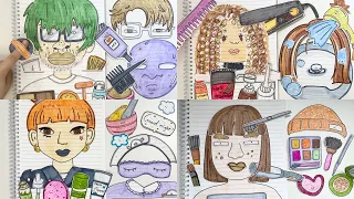 [🚀paper pepper] 메이크업 모음집 Makeup collection ASMR 🔇No music 종이놀이 paper diy