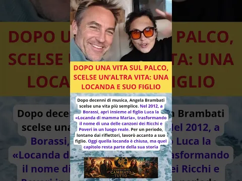 DOPO UNA VITA SUL PALCO, SCELSE UN’ALTRA VITA  UNA LOCANDA E SUO FIGLIO