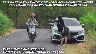 PRIA INI RELA TELAT INTERVIEW KERJA DEMI MENOLONG WANITA, TAPI MALAH DIFITNAH HINGGA DITOLAK KERJA!!