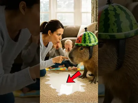 Capybara SPILLED the Baby’s Milk 🍼🐾 #capybara