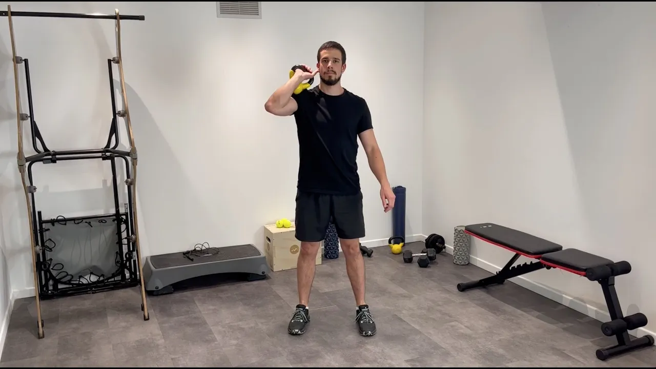 Image Épaulé jeté à un bras avec kettlebell