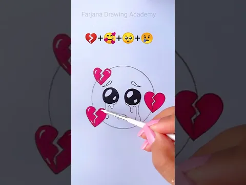 Broken Heart || Emoji satisfying creative art   #CreativeArt #Satisfying