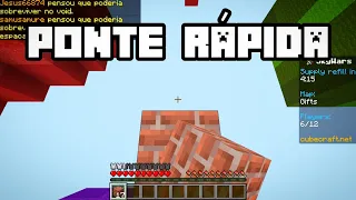 COMO FAZER PONTE RÁPIDA NO MINECRAFT DE CELULAR!!!