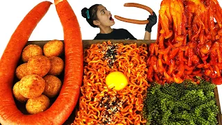 불닭 킬바사 치즈볼 먹방 ZOANA Mukbang kielbasa sausage CHEESE BALLS