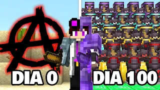 EU SOBREVIVI 100 DIAS EM UM SERVIDOR ANÁRQUICO DE MINECRAFT - O FILME