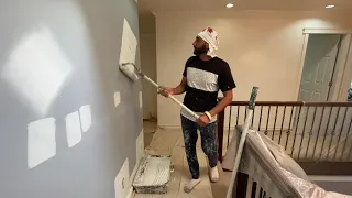 How to paint wall fast with 18 inches roller