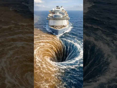 Even inside a whirlpool, they will never mix #mix #atlanticocean #pacificocean #shiplife #cruise