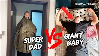 The funniest moments with dad and baby#shorts#baby#dog#cat#love#funny#comment#like#live