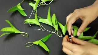 Mango Leaf Toran | Mango Leaf Decoration Idea | Mango Leaf Toran For Festivals | Mango Leaf Craft