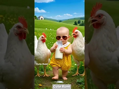 Chicken Baby Dance 🐔| #babydance #cutebaby #funnyanimals #chicken #funnyvideo #viraldance