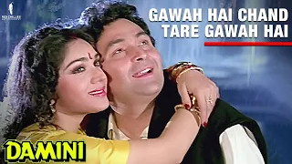 Gawah Hai Chand Tare | Damini | Full Song | Kumar Sanu, Alka Yagnik | Rishi Kapoor, Meenakshi
