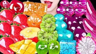 ASMR RAINBOW TANGHULU CANDIED FRUIT RECIPE EATING SOUNDS MUKBANG 무지개 탕후루 먹방 咀嚼音