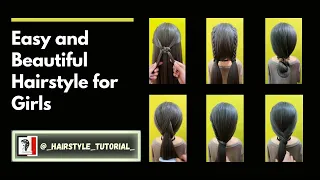 Easy and beautiful hairstyle for girls #hairtutorial