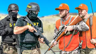 SWAT vs. HUNTERS - Who's The Deadliest Shot?
