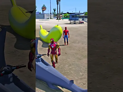 KELA VS SHARK BOAT #gta #ironman #spiderman #avengers #gtav #spidermangta5 #viralvideo #foryou