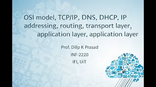 CBDT OSI model, TCP/IP, DNS, DHCP, IP addressing, routing, transport layer, application layer