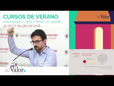 Javier Ruiz explica la metodología de Horos Asset Management en el curso de verano de la Universidad Complutense de Madrid organizado por  AzValor.