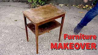 Thrift Store Rescue #26 | Refinish And Add Inlay To A Thrift Store Table | Furniture Restoration