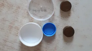 لا ترمي أغطية الزجاجات(القارورة)  البلاستيكية بعد اليوم /فكرة تحفة لإعادة التدوير/Diy