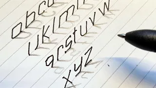 Writing small 3D Alphabet letters - Learn to write 3D lowercase - Trick Art