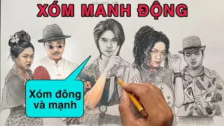 Vẽ các cao thủ kungfu của xóm manh động oppa Huy idol
