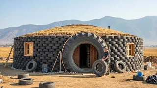 This man is single-handedly building an incredible tire house that can last 1,000 years!