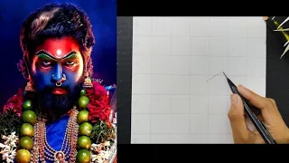 Draw With Me :- Pushpa 2 Drawing, Allu Arjun Drawing, Outline tutorial ❤️