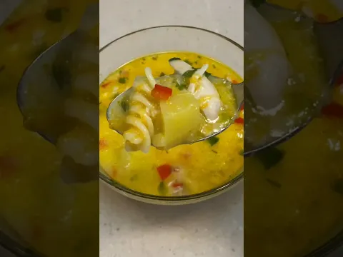 Куриный Суп со сметанной заправкой! Поверьте, это ВКУСНО! #суп #shorts #shortvideo #еда #рецепты