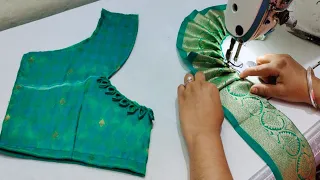Paithani Sarre Blouse Back Neck Design with Silk Saree Blouse Cutting