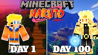 I Played Naruto Minecraft For 100 DAYS... This is What Happened