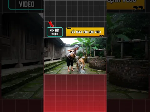Hướng dẫn làm Video veo 3 - Bà Cụ tắm Cho Hổ