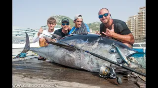 MONSTER Bluefin Tuna on top-water! Epic Battle in the Straits of Gibraltar