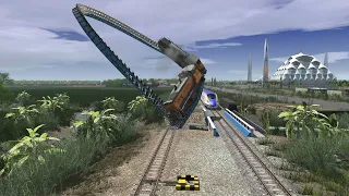Beberapa Rangkaian Kereta Api Unik Dan Kereta Api Cepat Melintasi Jalur Hot Wheels