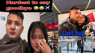 Saying goodbye to @Sujannstha 😭|| Hardest goodbye ever🥹 || He cried a lot || Emotional moments ||