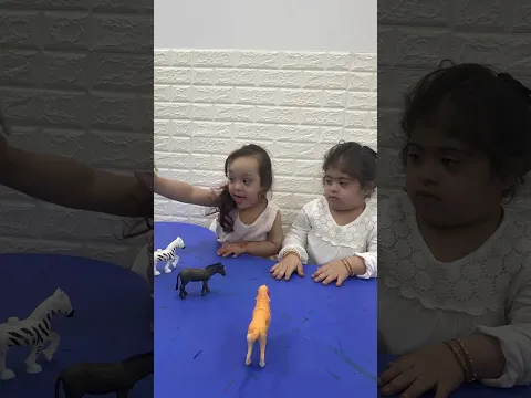 دوري أولاً يا صديقي! خطوتان بفيديو واحد: انتظار الدور ومسميات الحيوانات #لأطفال من #ذوي متلازمة داون