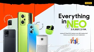 realme GT Neo2, narzo 50i, AIoT Launch Event & 11.11 Salebration!